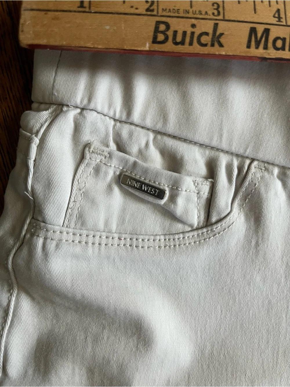 Nine West Heidi Pull On Cropped Cotton Pant - Size 6
